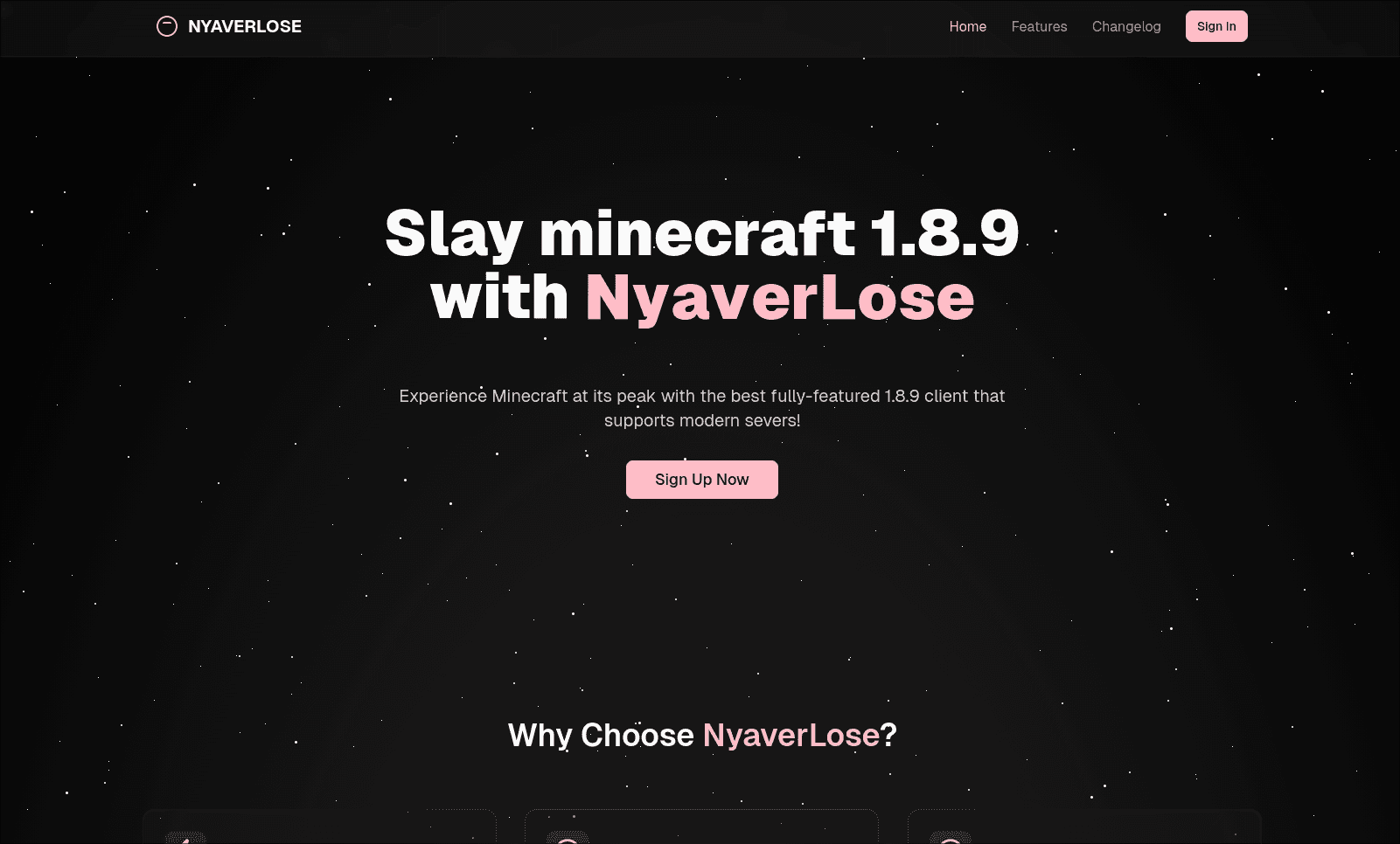 Nyaverlose Website